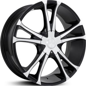 20x8.5 Effen Shooter Machined Black RWD