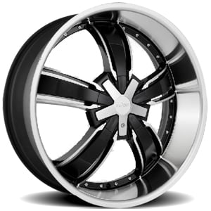 24x9 Starr Vixen Machined Black MID