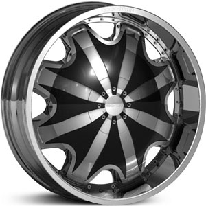 20x7.5 RockStarr 620 Winger Chrome/Black MID