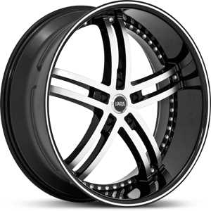 20x8.5 Status Knight 5 S816 Black/Machined Face MID