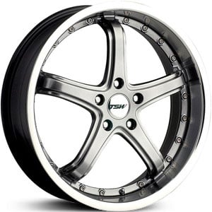 18x9.5 TSW Thruxton Black Hyper FWD