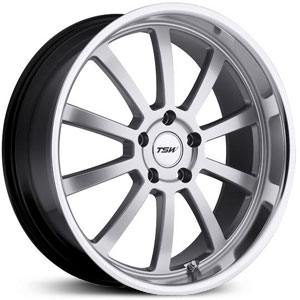 20x10 TSW Willow Silver Hyper / Mirror Cut Lip MID