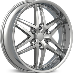 18" x 7.5" U2 095S-B Chrome FWD