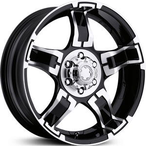 15x8 Ultra Drifter 193/194 Gloss Black/Diamond Cut REV