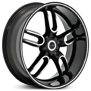20x8.5 Ruff Racing R944 Black / Machined Flange MID