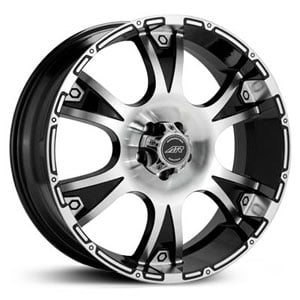 20x8.5 American Racing Dagger Gloss Black Machined RWD