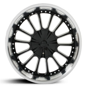 18x7.5 Cabo 143 Black Machined Lip HPO