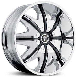 28x10 Dub Doggystyle Chrome w/ Black Inserts MID