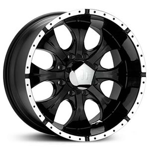 17x9 Helo HE791 Maxx 8 Lug Gloss Black / Machined REV