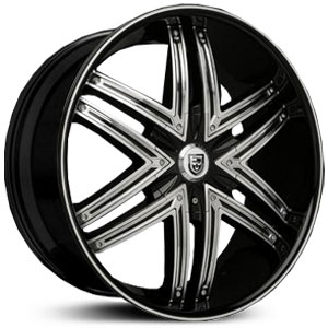 26x10 Lexani Advocate Black Machined MID