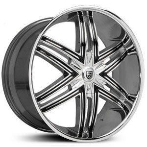 26x10 Lexani Advocate Chrome / Black Inserts MID