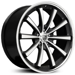 20x9 Lexani CVX-55 Machined / Black Chrome Lip MID