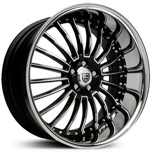 18x8 Lexani LSS-11 Black Machined Chrome Outer MID