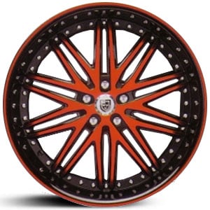20x10 Lexani LX10 Black w/ Custom Color MID