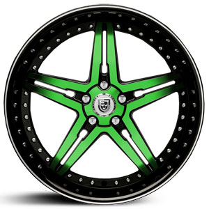 22x10 Lexani LX15 Black/Custom Color MID