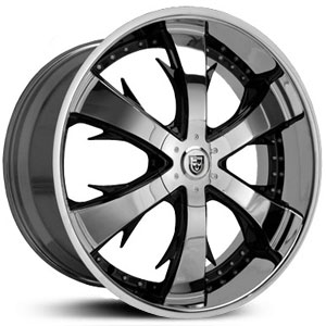 20x8.5 Lexani LX-704 Chrome / Black RWD