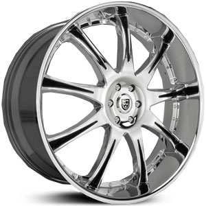 28x10 Lexani LX-9 Chrome / Black Inserts HPO