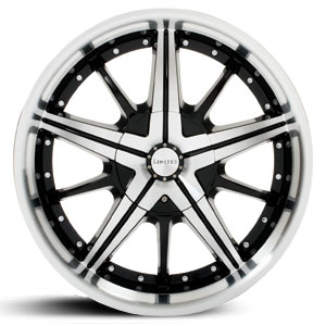 17x7.5 097 Limited Formula 5 Black w/ Machined Face and Lip HPO