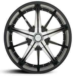 22x9.5 097 Limited Formula 5 Black w/ Machined Face HPO