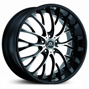 22x10 Lorenzo 027 Gloss Black Machined Face HPO