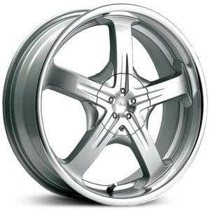 16x7.5 Pacer 774MS Reliant Titantium Silver w/ Mirror Lip HPO