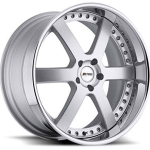 22x11 Petrol Madrid Silver Milled Spokes Chrome Lip MID