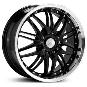 16x7 Platinum Apex 200B Gloss Black Diamond Cut HPO