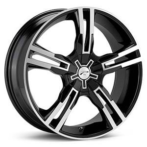 20x9 Platinum Saber Gloss Black Diamond Cut RWD