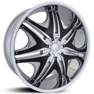 22x8.5 SIK 004 Chrome w/ Inserts RWD