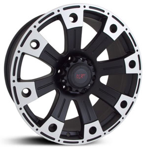 17x8 SIK 77 Black and Machined RWD
