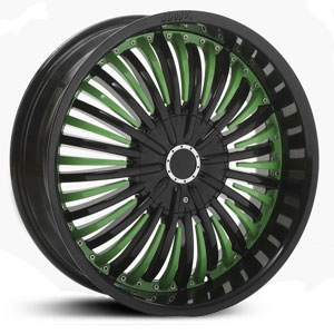 24x9.5 Shooz 011 Black / Green Insert MID
