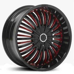 24x9.5 Shooz 011 Black / Red Insert RWD