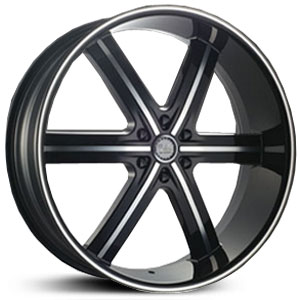 20x8.5 U2 055B-M Black Machined RWD
