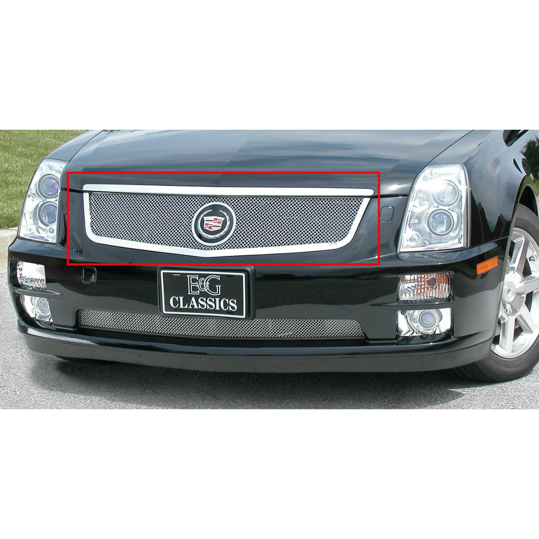 Grille For 2005-2007 Cadillac STS Upper Gray Plastic.