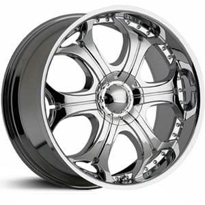 22x9.5 Akuza 504 Spur Chrome MID