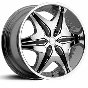 24x9 Akuza 712 Big Papi Chrome w/Black Inserts HPO