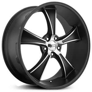 American Racing Vintage VN805 Blvd Satin Black W/ Machined Face