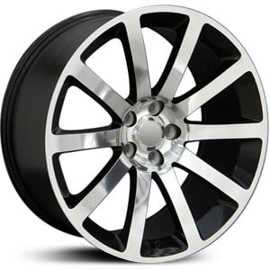 20x9 Chrysler 300 SRT Style Replica CL02 Machined Black MID - 8700752