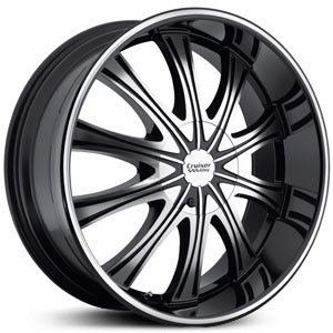 20x8.5 Cruiser Alloy 911 Slice Gloss Black w/ Machined Lip HPO