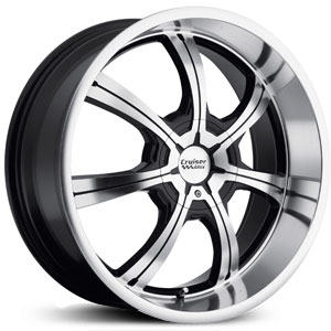 20x8.5 Cruiser Alloy 913 Vigor Gloss Black w/ Machined Lip  HPO
