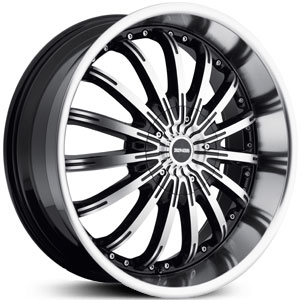 22X9.5 Dropstar 640MB Machined Face w/ Gloss Black Accents MID