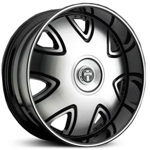 28x10 Dub Bandito Spinner Black Machined MID