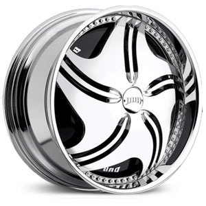 22x8.5 Dub Revolution Spinner Chrome MID