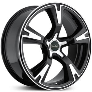 20x10 Foose RS F140 Black Machined MID