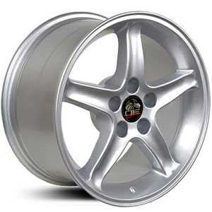 Fits Ford Mustang Cobra Style 5 Lug (FR04) Silver