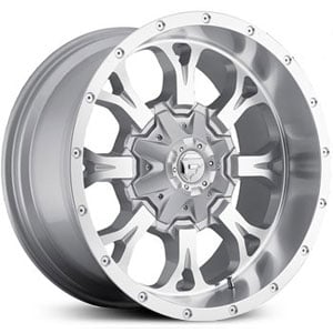 17x9 Fuel Offroad D518 Krank Silver Milled RWD