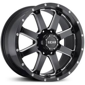 17x8 Ultra Bolt 198 Semi Gloss Black w/ Milled Accents MID