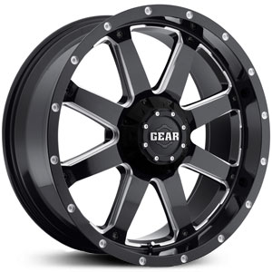 20X10 Gear Alloy Big Block 726MB Gloss Black w/ Milled Accents REV