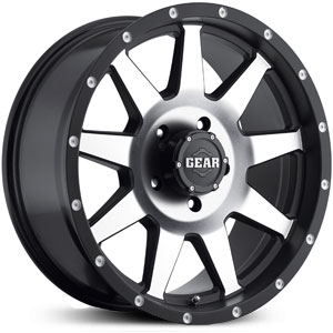 20X9 Gear Alloy Overdrive 728MB Satin Black w/ Machined Accents MID