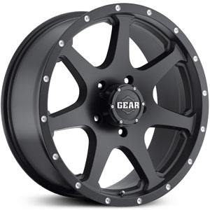 17X9 Gear Alloy Smoke 727MB Satin Black w/ Machined Accents RWD